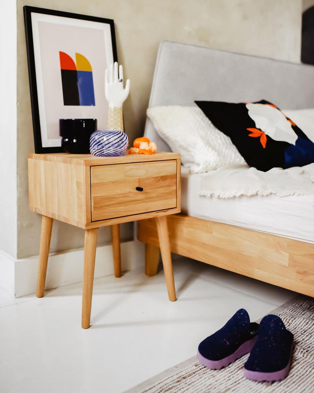 Łóżko do sypialni w stylu japońskim azjatycka sypialnia minimalistyczna japandi 2