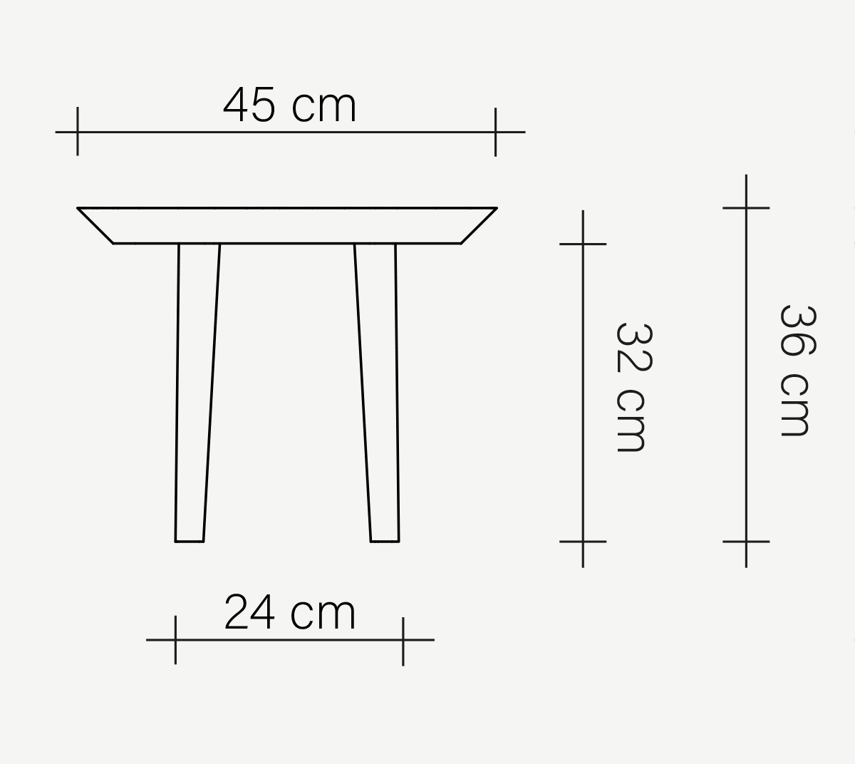 rysunek wymiarowy stolik kawowy będbowy kou | 45