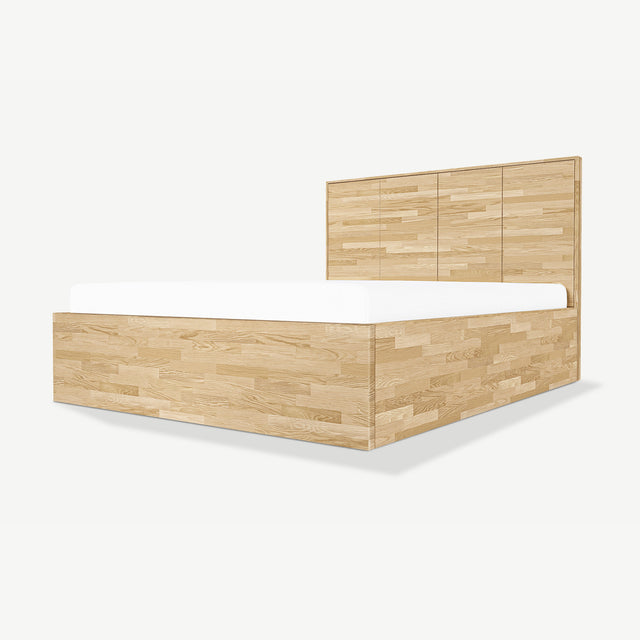 drewniane łóżko z pojemnikiem na wymiar koku mobile