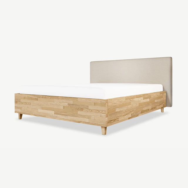 drewniane łóżko z pojemnikiem na wymiar slim mobile