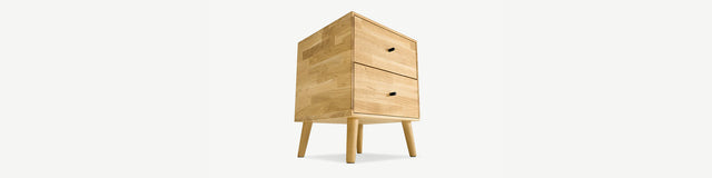 drewniany stolik nocny cube no 2 na wymiar desktop