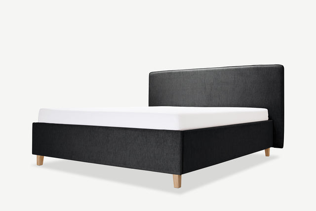 Model 3D łóżka tapicerowanego z pojemnikiem Slim czarny 10