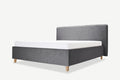 Model 3D łóżka tapicerowanego z pojemnikiem Slim szary 12